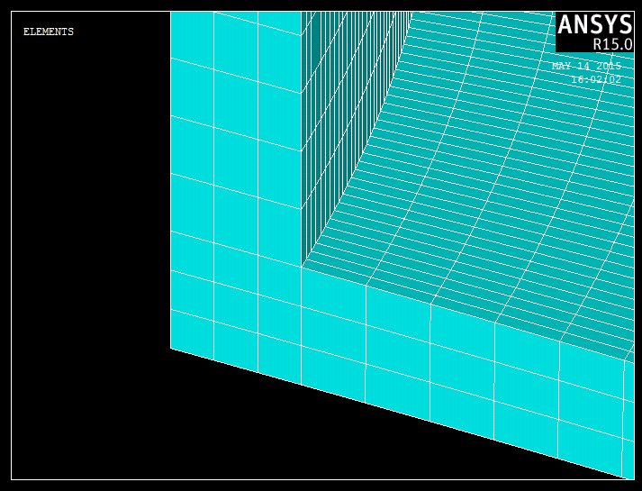 3.13. ábra 3D Sekélydomború fedél modelljének hálózása 3.14.