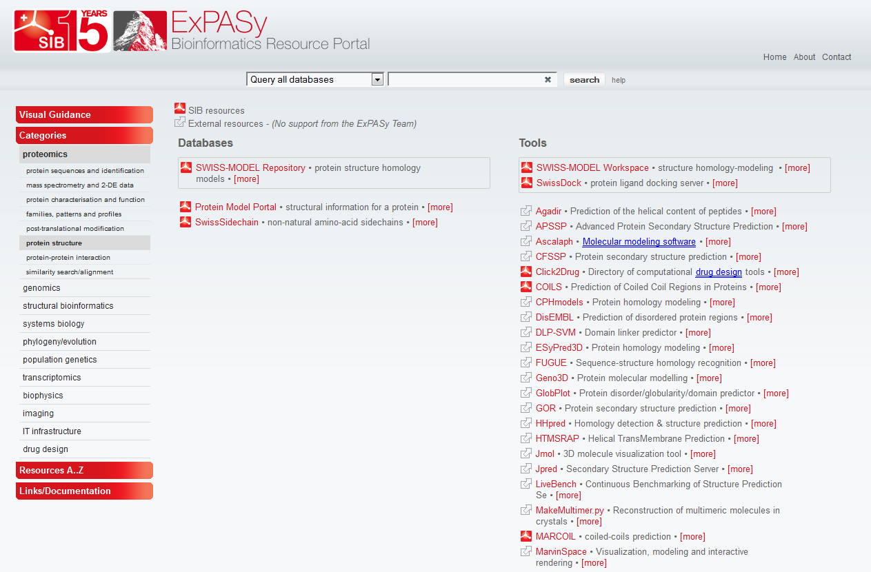 Expasy Tools: http://www.expasy.