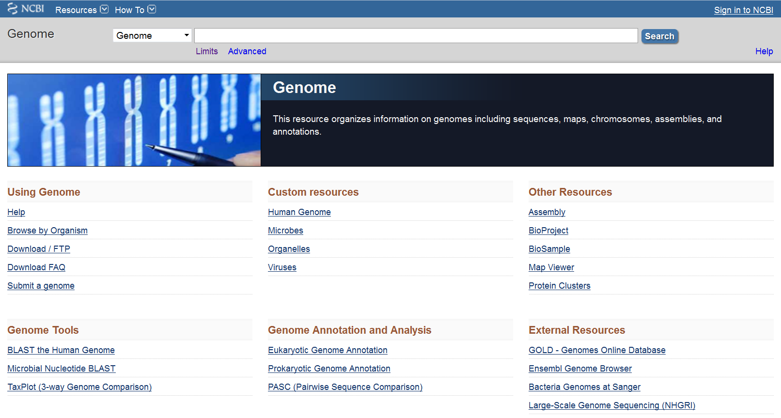 gov/genome NCBI -
