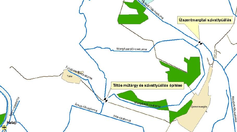 Az Újszentmargitai szivattyúállás kiváltása Margitatói-, Margitaerdői csatorna mentesítése - A szivattyúállás a Halastói tápcsatornába emeli Margitaerdői csatorna belvizét a - Az elmúlt évtizedben