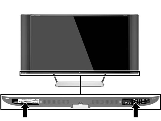 Az adatcímkék helye A monitoron található adatlap tartalmazza a termék típusszámát és sorozatszámát. Ha a monitor típusával kapcsolatban kapcsolatba lép a HP-val, szüksége lehet ezekre a számokra.