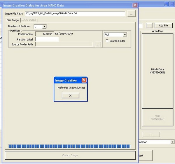 Itt ne változtassunk semmit, hisz ez a használni kívánt bootloader beállításait tartalmazza, csupán nyomjuk meg a mentési hely beírása után a "Create