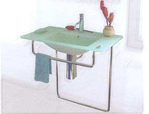 üveglapos, tömör fa szekrény 100 x 56 x 85 + ráépített porcelán mosdó + click-clack leeresztő +