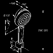 KLUDI A-QA VAŇOVÉ SÚPRAVY KLUDI A-QA i vaňovo-sprchová súprava KLUDI A-QA i 1S ručná sprcha DN 15 Sirenaflex-hadica G 1/2 x G 1/2 x 1250 mm s kónickými maticami pevný nástenný držiak sprchy so