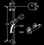 KLUDI ZENTA SPRCHOVÉ SYSTÉMY KLUDI ZENTA Dual-Shower-System DN 15 s horizontálne a vertikálne nastaviteľným ramenom trieda prietokového množstva AA dvojcestný keramický prepínač pripojenie vody