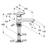 5 l/min regulátor prúdu M 24 x 1 otočný výtok (360 ) pre beztlakový prietokový ohrievač chróm 389490575 125,94