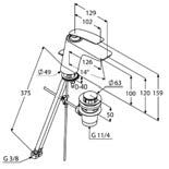 KLUDI BALANCE UMÝVADLO KLUDI BALANCE umývadlová jednopáková batéria DN10 trieda prietokového množstva Z Eco s-pointer Cache - perlátor M 24 x 1 regulátor množstva vody 8,0 l/min.