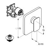 BOXX podomietkové teleso DN 20 chróm 498300575 432,63 88011 75,93 KLUDI E2 vaňový výtok DN 20 vyloženie 175 mm trieda prietokového množstva D s-pointer perlátor M 24 x 1 samostatná