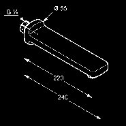 KLUDI Q-BEO KLUDI Q-BEO vaňový výtok DN 20 vyloženie 220 mm s-pointer perlátor M 24 x 1 trieda prietokového množstva D samostatná prípojka G 3/4 k predmontáži G 3/4 chróm 5050405 NOVINKA 203,00