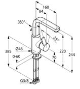 jednopáková batéria DN10 trieda prietokového množstva Z s-pointer regulátor prúdu M 24 x 1 otočný výtok chróm 420260575