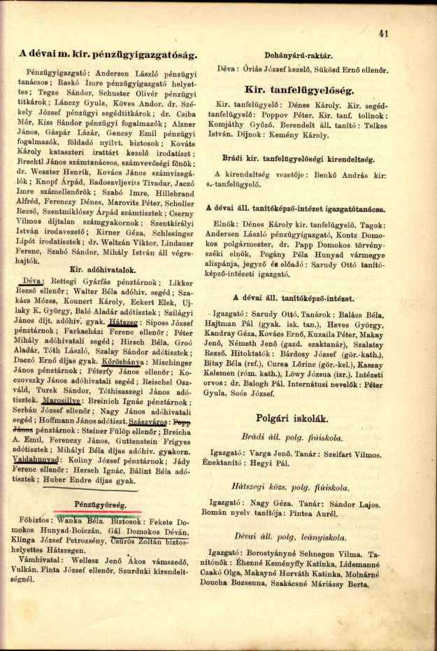 A dévai 111. kir. pénzügyigazgatóság. Dohányárú-raktár.