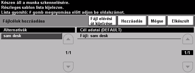 Dokumentumkezelő mezők A Dokumentumkezelő mezők segítségével a gépről egyéni szkennelési igényeit tükröző információt vihet be a sablonokba.