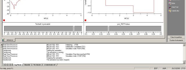 A MATLAB/ Real Time Woshop Intefészen eesztül lehetőség nyíli a Simulin modelleből özvetlenül automatius ódgeneálása.