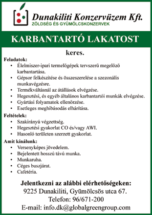 Érd.: 06-20-467-87-84 Ausztriai munkára kotró gépkezelőt keresek 3 tonnás gépre, C jogosítvány szükséges. Érd.