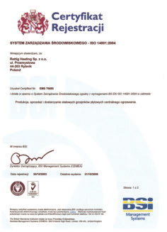 KIEGÉSZÍTŐ INFORMÁCIÓK PURMO MINŐSÉG Cégünknél integrált minőségirányítási és környezetirányítási rendszer működik, amely teljesíti az ISO 9001 és ISO 14001 követelményeit, ezt a British Standards