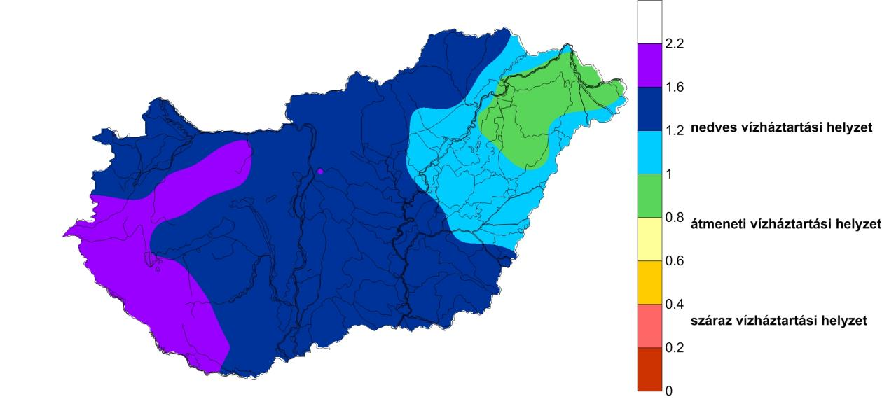 Az átlagosnál szárazabb márciusi időjárás esetén) Átlagosan csapadékos márciusi