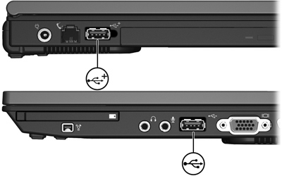 1 Az USB-eszközök használata Az USB (Universal Serial Bus, univerzális soros busz) csatolófelület a számítógép vagy a külön kapható dokkolóegység, illetve olyan külső eszközök csatlakoztatását teszi