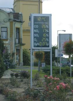 45. ábra Légszennyezettséget jelző tábla http://www.