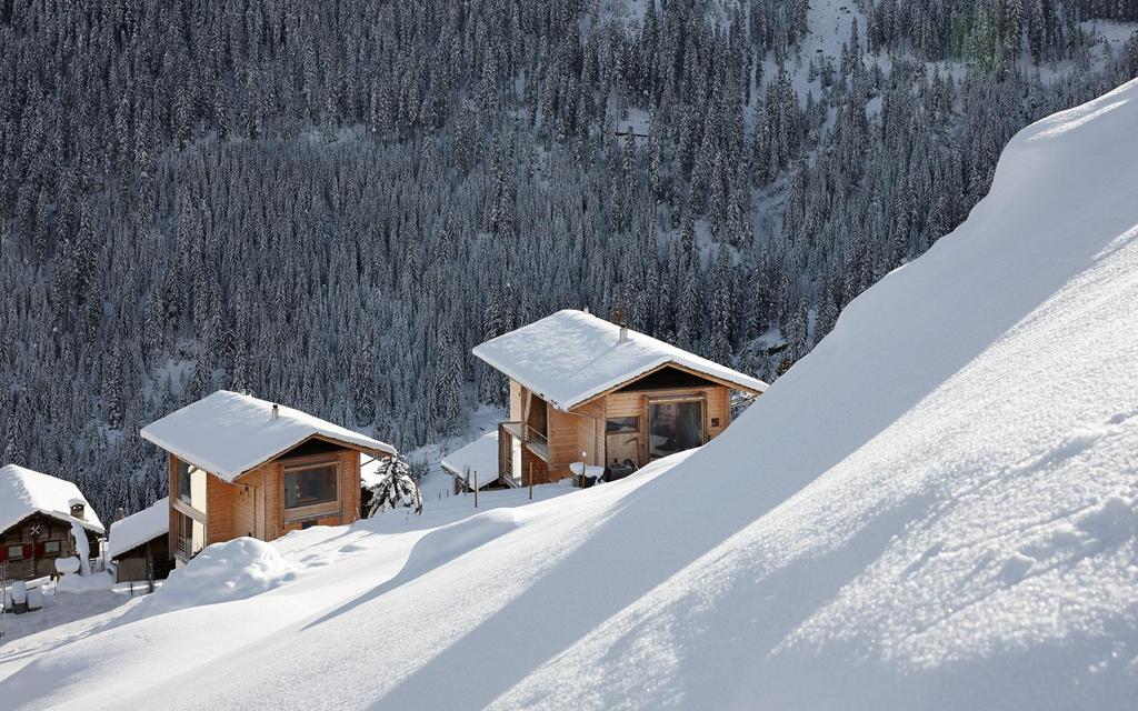 Nyaralók, Graubünden, Leis, 2009 (Oberhus, Unterhus, Türmlihus) - an intimate home in the mountains - she was describing a very personal vision Was she thinking of the way Swiss mountain pine smells,
