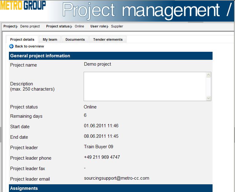 Project Details 1 2 3 4 A General conditions elfogadása után hozzáférhet a következı fülekhez: 1.