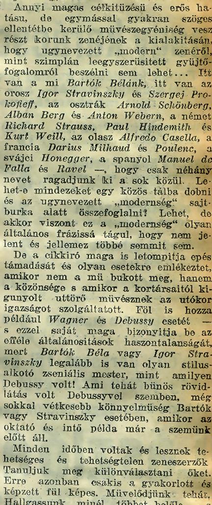 Bartók Béla»Tánc-szvit«jét megújrázták!, Népszava, 1925. november 20. Second Concert of the Prague Symphonic Orchestra. Béla Bartók s Dance Suite was encored!