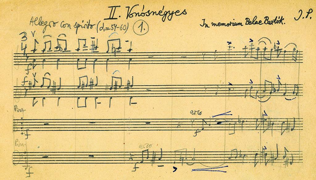 Hommage à Bartók Hommage à Bartók Bartók általános stiláris erjedést indít el, felolvasztja a jeget és saját műveivel Sztravinszkijra és Schönbergre is felhívja a figyelmet.