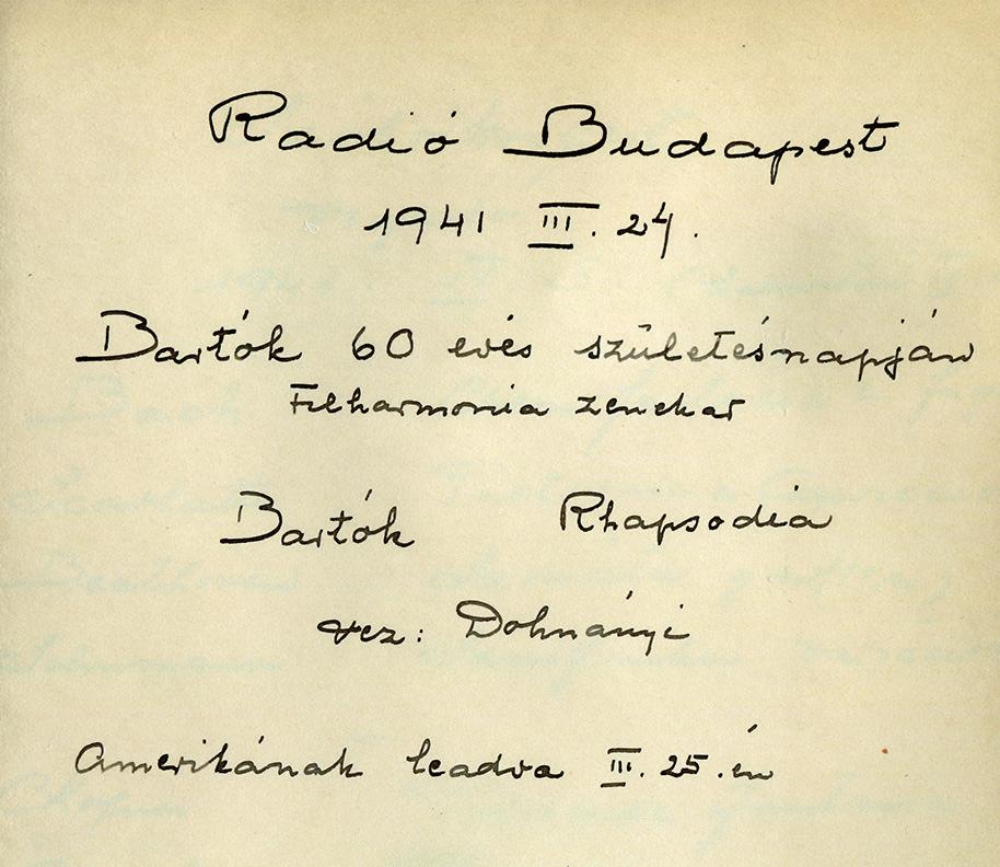 be, hogy 1931-ben a nemzeti hangtárak ideájáról megfogalmazott véleményében első helyen említette a kortárs zeneművek szerzői vagy szerző által instruált előadásának hangzó rögzítését.