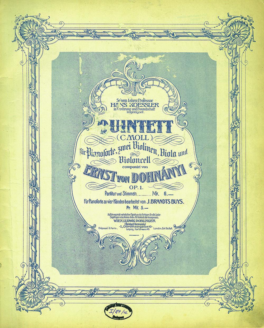 Bartók és kortársai / Bartók and His Contemporaries 36 és Dohnányi pályája hasonlóan is ért véget: mindketten hazájuktól távol haltak meg New Yorkban Dohnányi másfél évtizeddel élte túl egykori