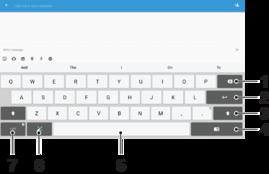 Szöveg írása Képernyőn megjelenő billentyűzet A képernyőn megjelenő QWERTY billentyűzet betűire koppintva szöveget írhat be.
