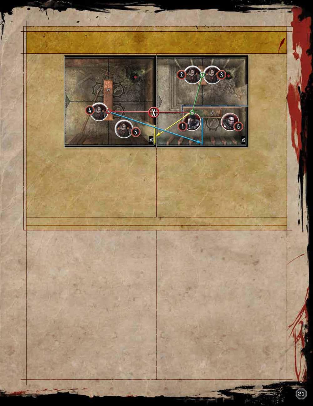 ,, Példa a látómezore 1. A fenti példában Marcus Fenix meghatározza, mely Locust figurákat támadhatja. 2. Fedezék nyilához viszonyítva látómezőjén belül tartózkodik a 2.