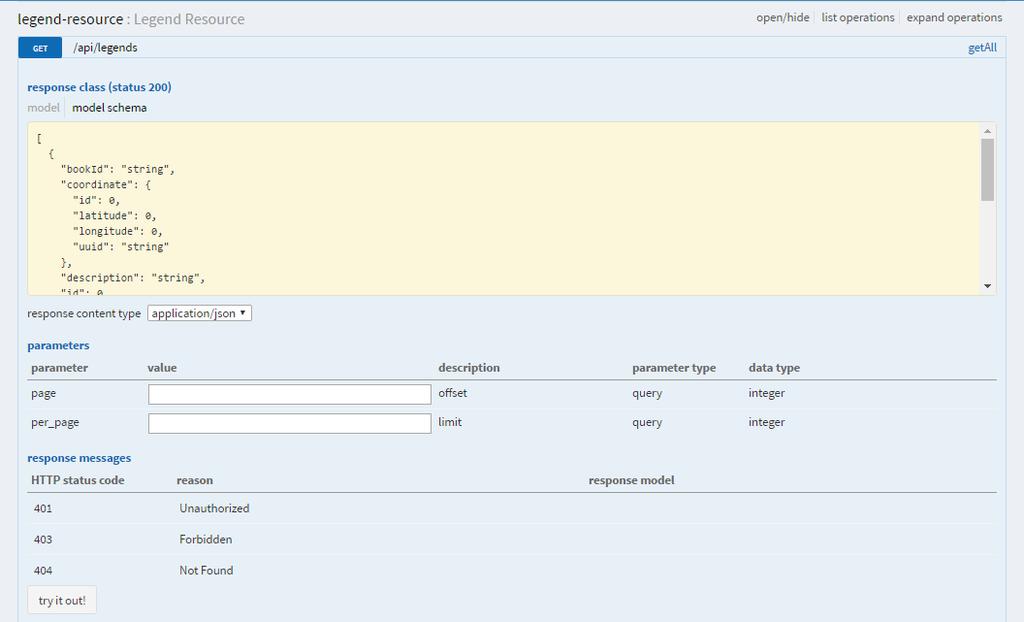 2. ábra: A Swagger webes felhasználói felülete A SwaggerUI segítségével API hívásokat lehet indítani, és a felületen a szerver kérésekre adott válaszai is láthatóak.