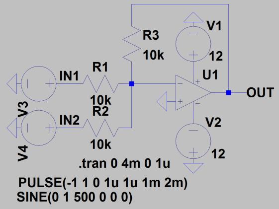 .. Különbség-erõsítõ alkalmazza az UniversalOpamp modellt!