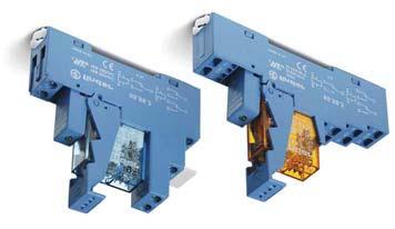 49- - Csatoló relé modulok 8-10 - 16 A 49- Csatoló relék, 1 vagy 2 váltóérintkező, 15,5 mm széles, EMC védőmodullal 49.31-50x0 49.