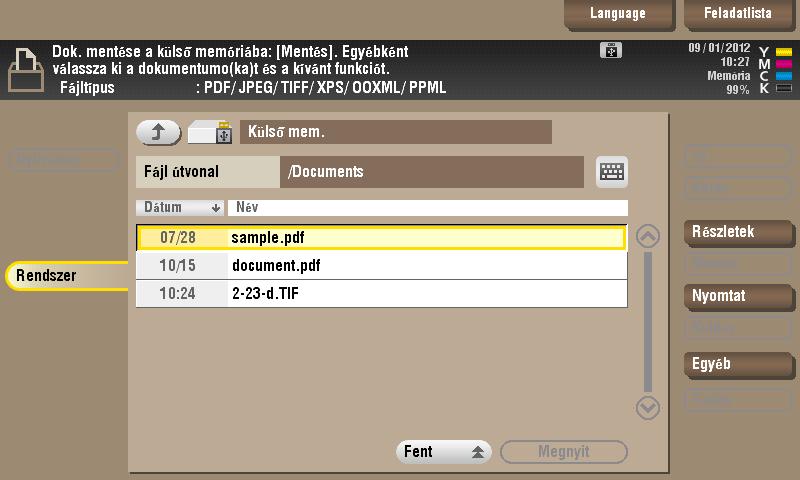 3 USB-memória használata 2 Válassza ki a