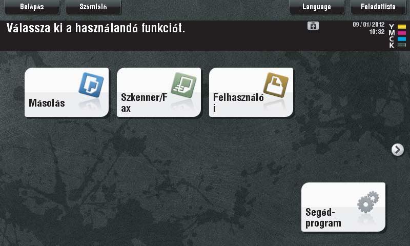 2 Kezelőpanel 2.4 2.4 Kezelőpanel A készülék egy elcsúsztatható kezelőpanellel rendelkezik.