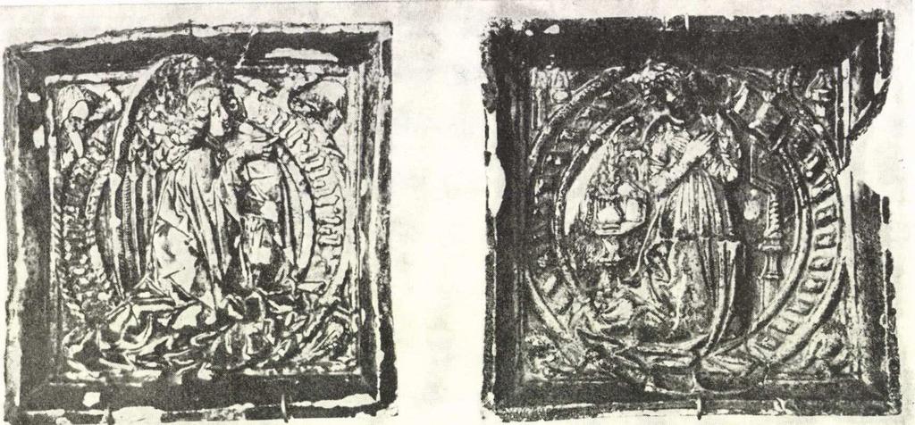 21. kép. Az Angyali üdvözlet csempéi, Hallwil kastélyból. (Zürich, Landesmuseum, Hallwil Sammlung) Abb. 21.
