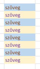 Például: piros betűszín, egyéni cellaforma, szegélyek, stb.