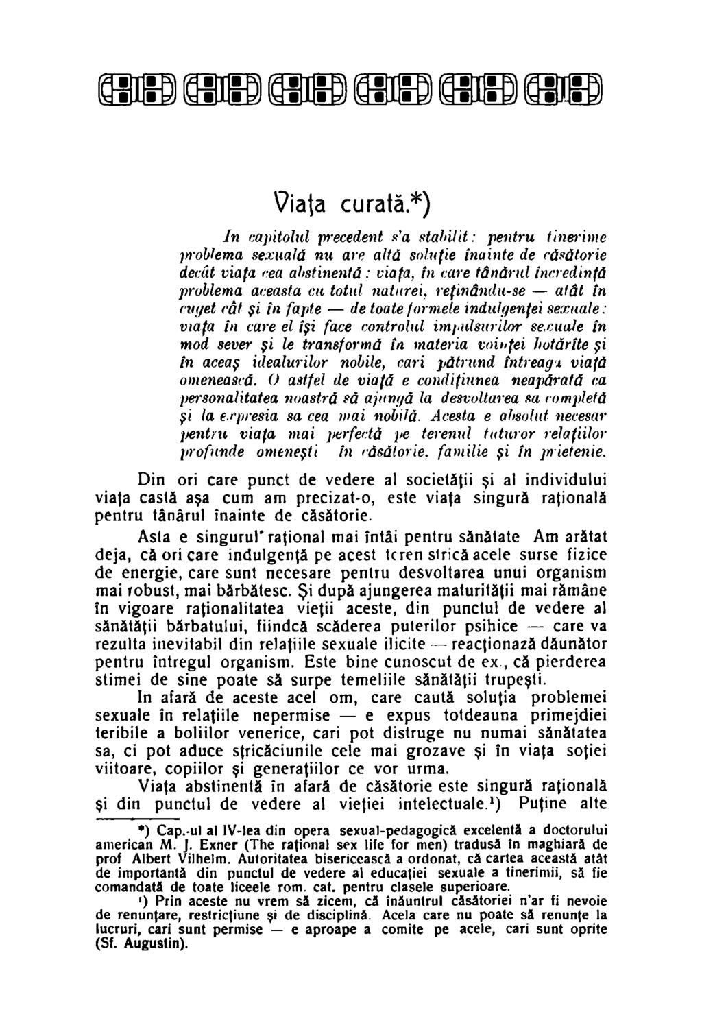 \?iaţa curată.