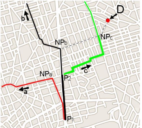 GeOpps: Geographical Opportunistic Routing Feltételezi, hogy az autók tudják előre az útvonalukat Pl.