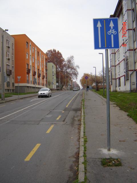 szabad kerékpársáv (pl: Arany János utca) A nyitott kerékpársávra ugyanazok a szabályok vonatkoznak, mint a kerékpársávra, két kivétellel: a