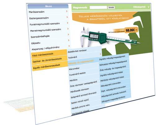 000 cikk - köztük 5000 mérôeszköz- fényképekkel, mûszaki paraméterekkel és technológiai adatok kal. Aktuális raktár és személyre szabott ár információkkal.