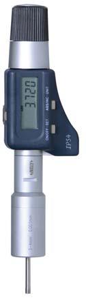 FOYADÉKÁÓ DIGITÁIS HÁROMPONTOS BESŐ MIKROMÉTER 3127-4 Felbontás: 0,001 mm/0,00005 IP54 por/folyadékálló Kapcsológombok funkciói: be/ki (on/off), beállítás (set), mm/coll, ABS/INC ABS RS232