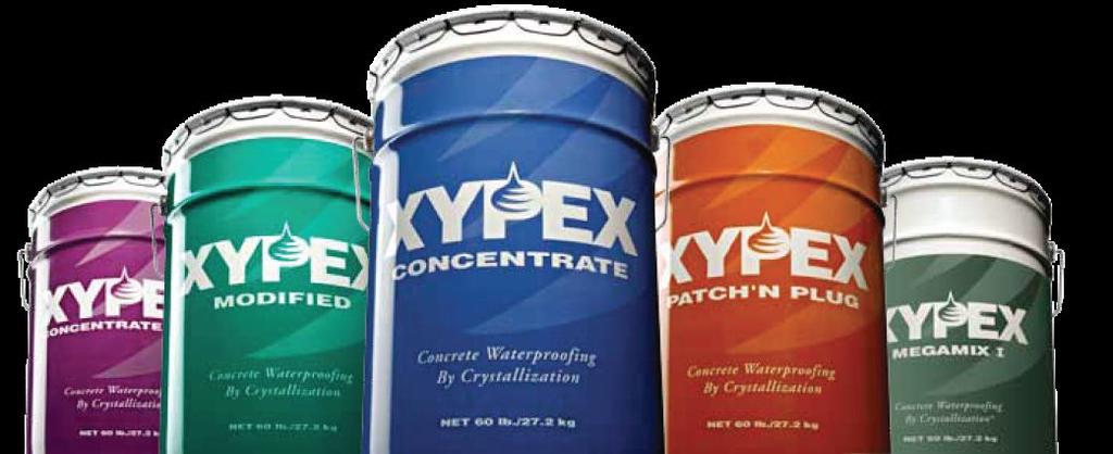 A megfelelő termékek XYPEX adalékszerek előnyei Folyamatosan megújulni tudó, tartós vízszigetelés Fokozza a beton tartósságát