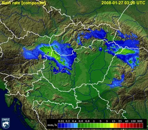 A kora reggeli órákig a legerősebb széllökések 60-90 km/h között alakultak a front mentén, illetve mögötte.