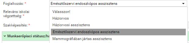 Ezekben az esetekben a felhasználó egy szűréssel és rendezéssel támogatott választó ablakból tudja kiválasztani a megfelelő adatot.