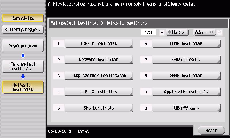 3.2 Szkennelés küldéshez funkció 3 Az e-mail küldési