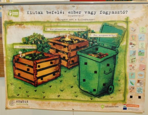 válogatós tabló mágneses molinónk segítségével csoportosíthatjuk a hulladékfajtákat komposztálhatóságuk szerint.