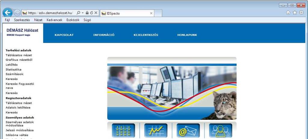 3. Kezelés 3.1. IDSpecto Webclient A bejelentkezést követően megnyílik a Web kliens felület. A képernyő bal oldalán a navigációs sáv és a rendelkezésre álló funkciók láthatók.
