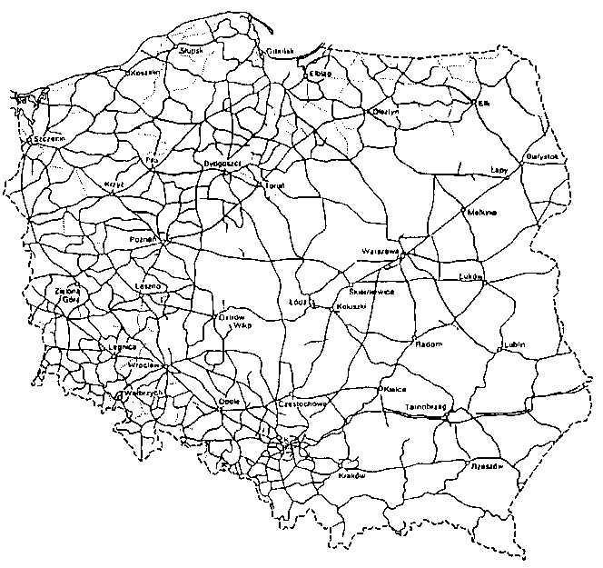 (1) A FENNTARTHATÓSÁG TÉRBELI KÖVETELMÉNYEIRŐL Lengyelország keleti és nyugati felének eltérő vasúthálózati