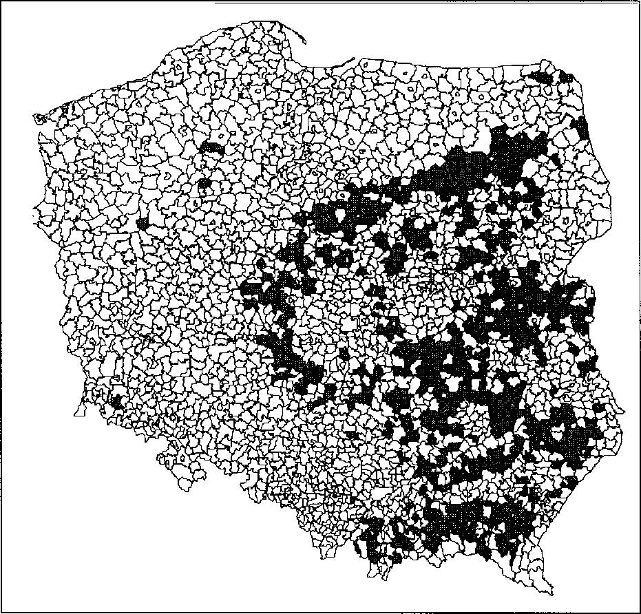 (1) A FENNTARTHATÓSÁG TÉRBELI KÖVETELMÉNYEIRŐL A lengyel településhálózat legalacsonyabb egy főre eső jövedelemmel rendelkező húsz százaléka 1998-